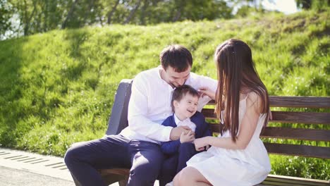 happy family enjoying time in the park