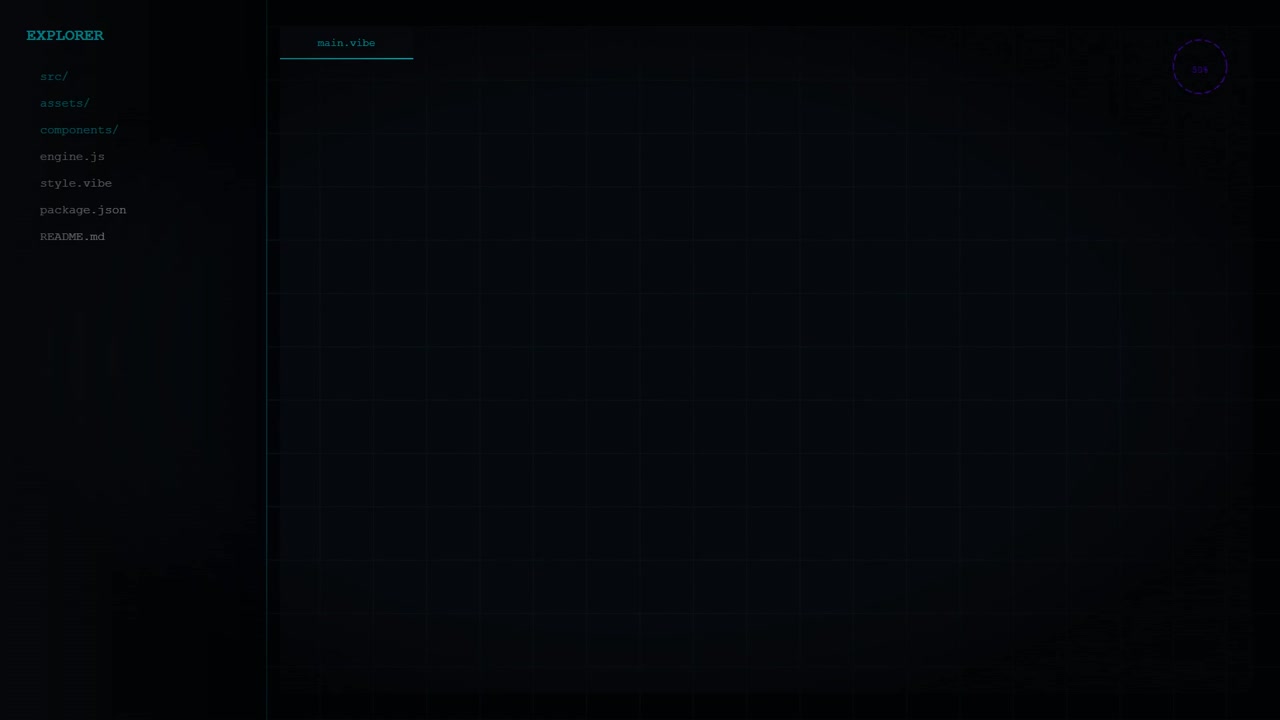 Code Editor Interface with File Explorer and Dark Theme