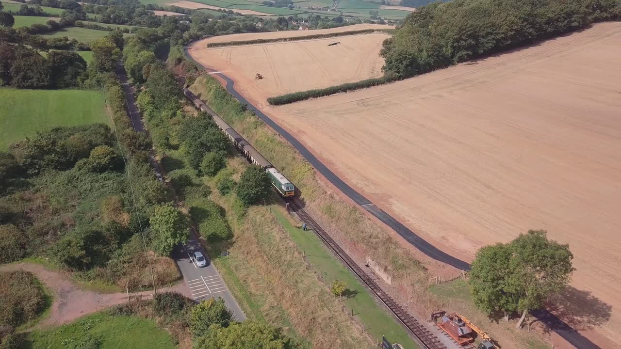Train journey through the countryside
