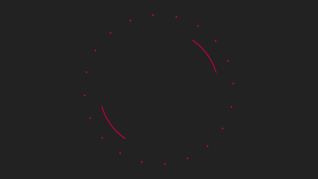 círculo rojo y patrón de puntos en degradado negro