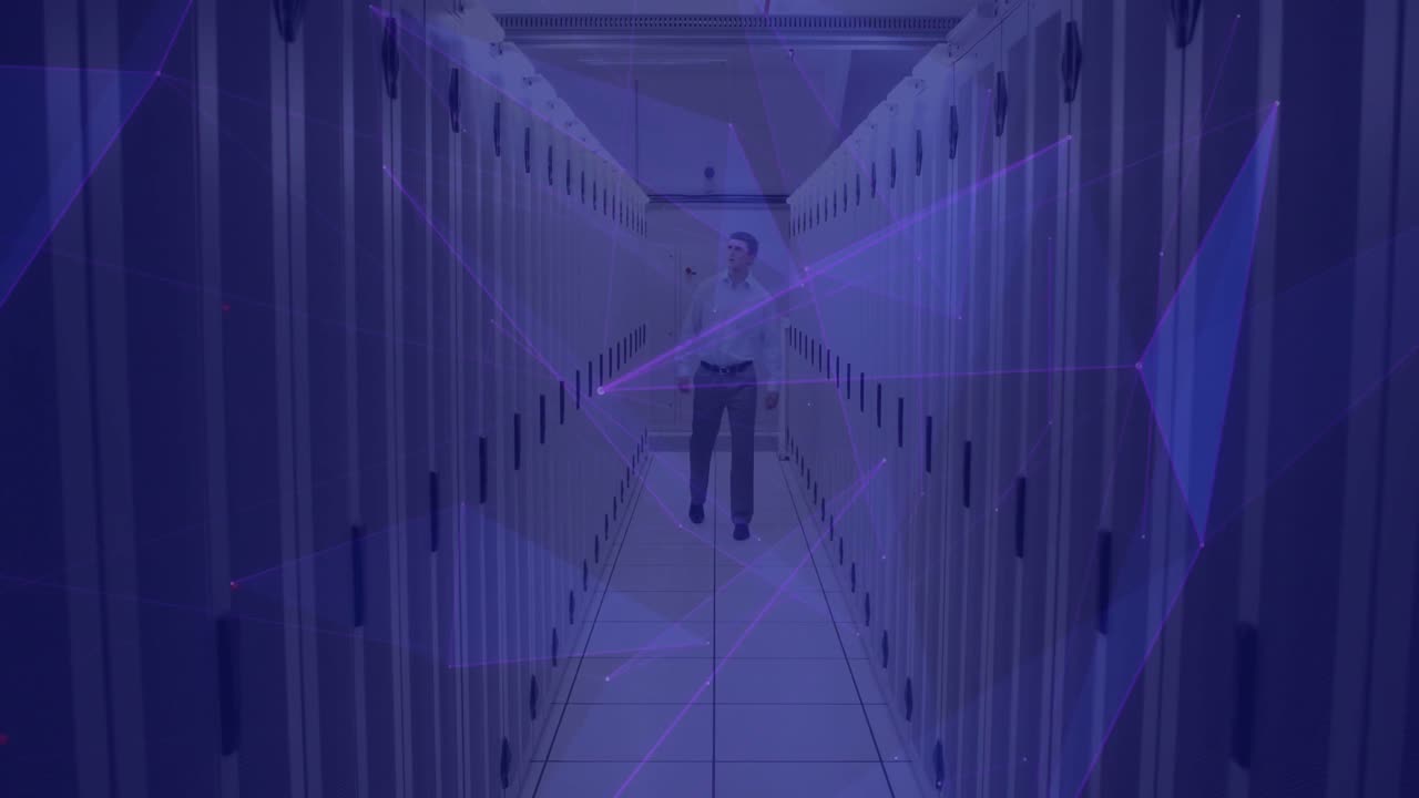 움직이는 모양의 애니메이션과 서버 에서 백인 남성 노동자