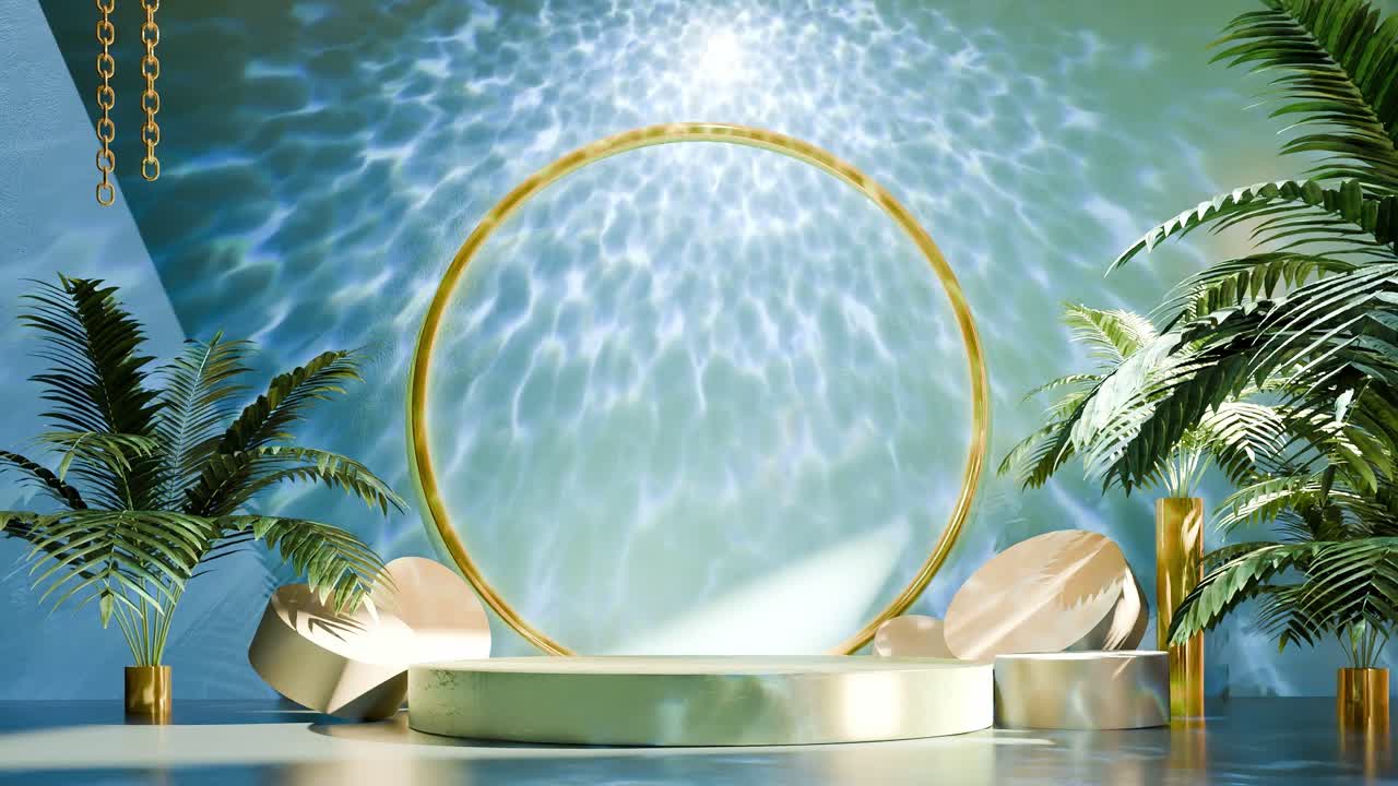 전자 상거래 판매 할인 스킨 케어 미용 스파 리조트 개념과 보석 금과 은 3d 렌더링 애니메이션 온라인 쇼핑 카트 파란 하늘