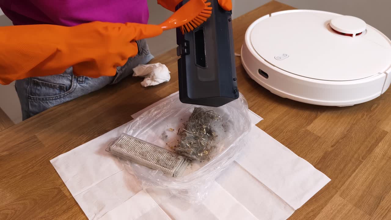 Cleaning a Robot Vacuum Cleaner