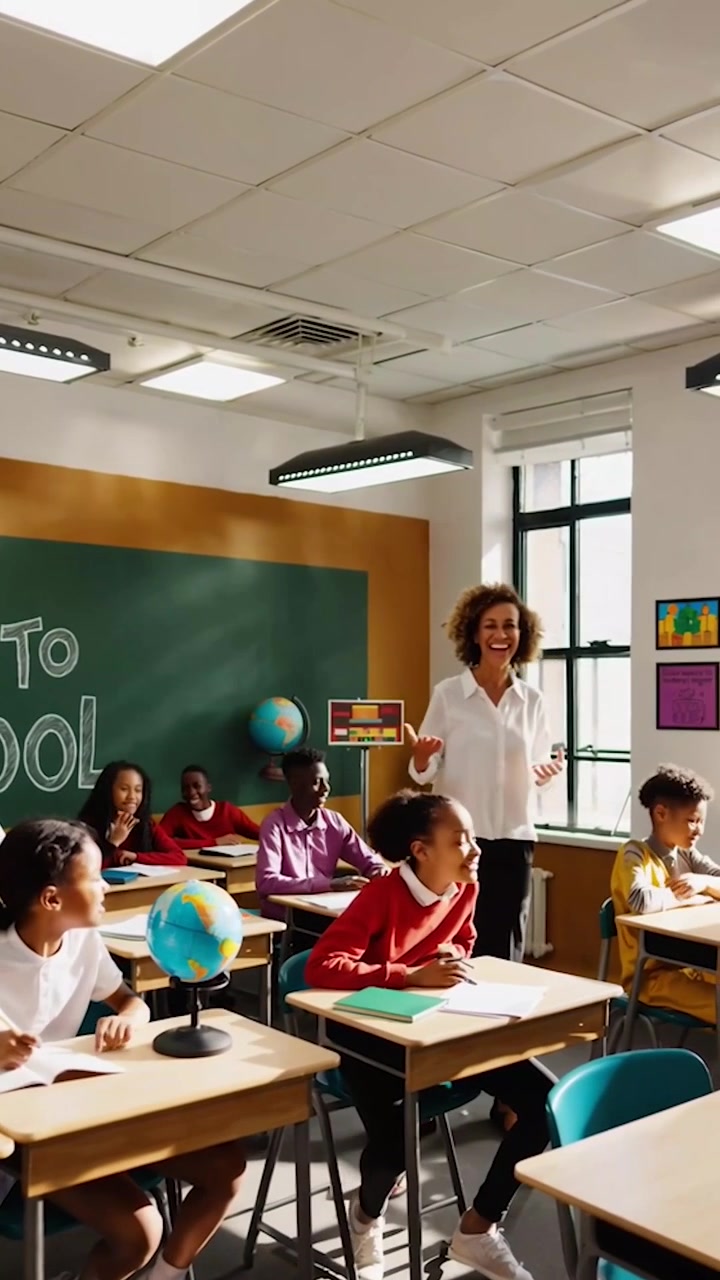 Teacher Leading a Lesson in a Diverse Elementary Classroom