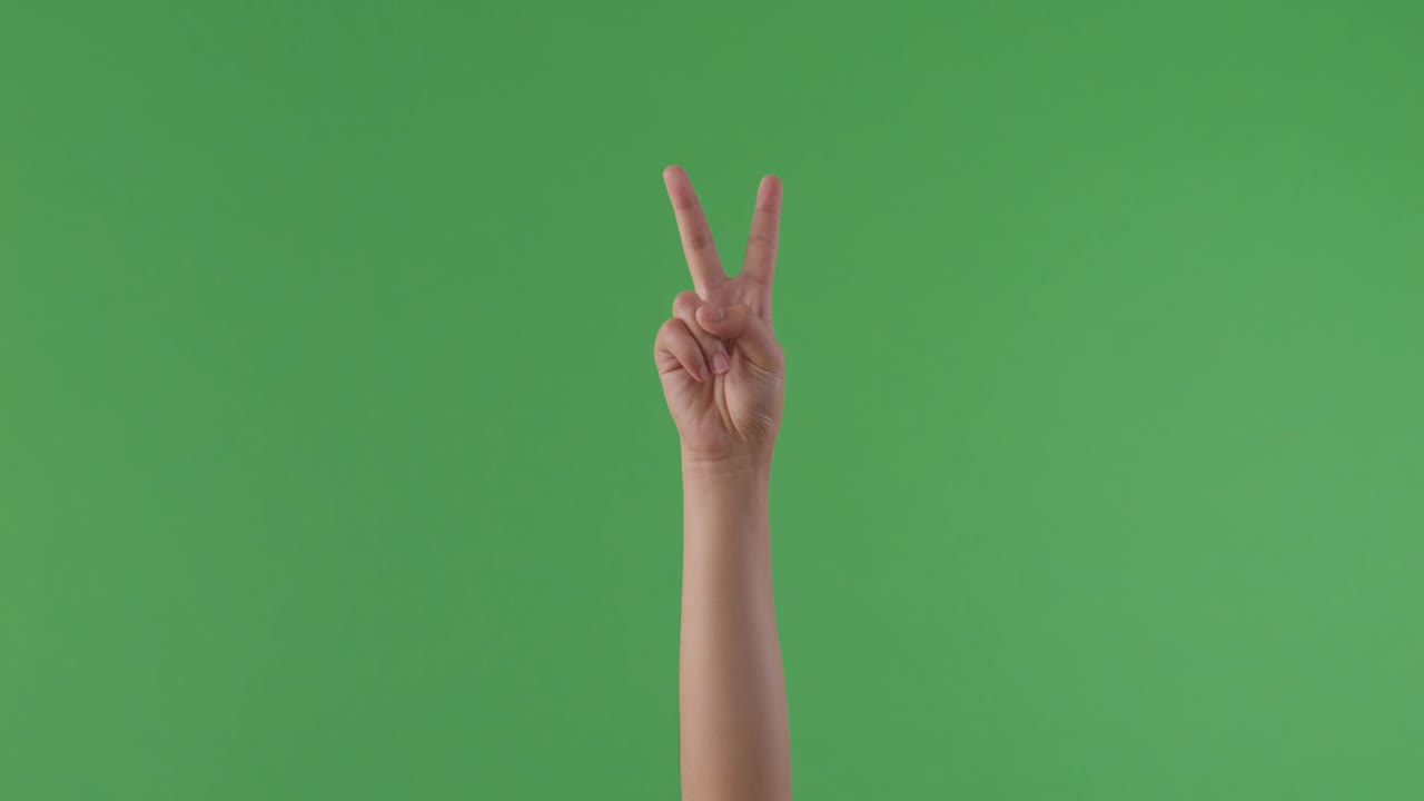 Hand Making a Peace/Victory Sign