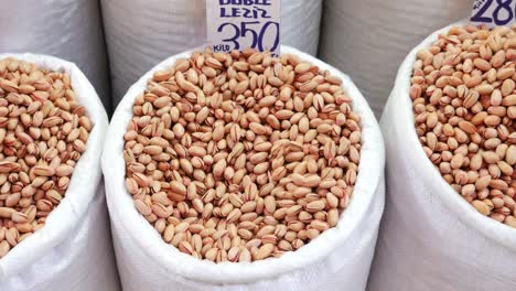 pistachios for sale in a market