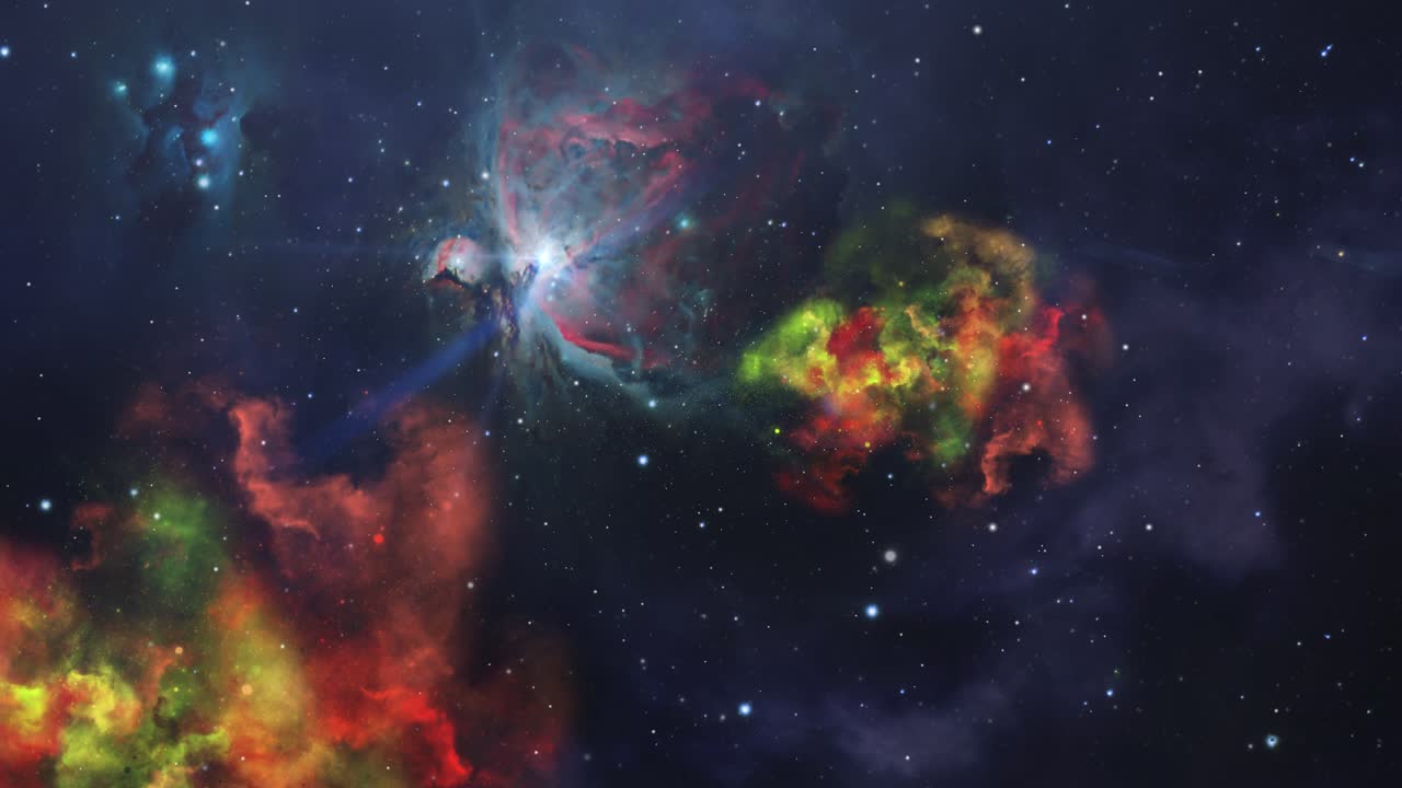 animación de nebulosa en el universo 4k