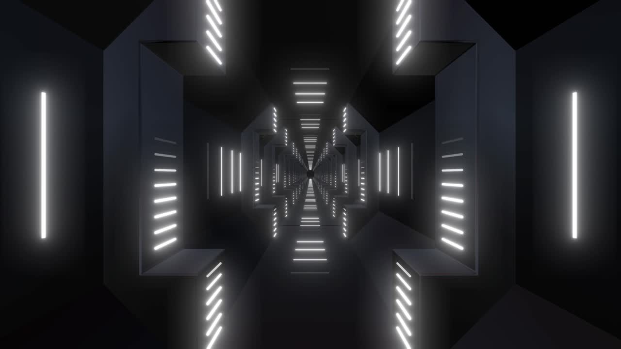 el túnel de neón futurista