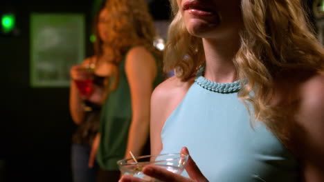 worried woman having a drink