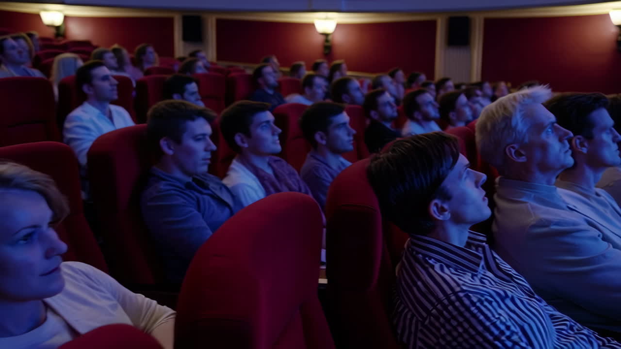 público de cine y pantalla