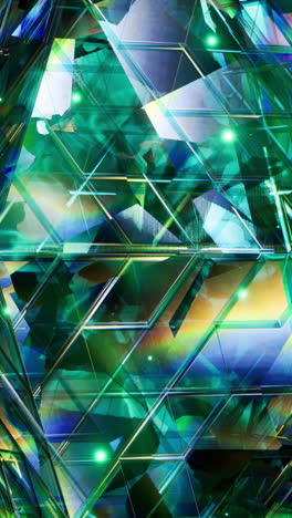 abstract green crystal background