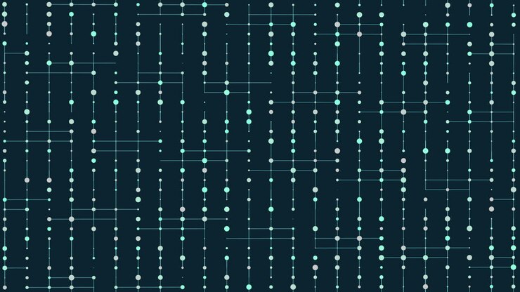 Minimalistic grid dark blue background with white dots