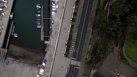 Above-View-Of-Francisco-Sá-Carneiro-Roundabout-In-Funchal,-Portugal