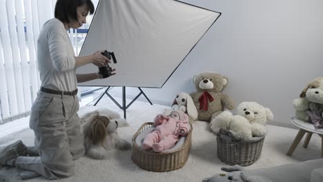 baby photo shoot in studio