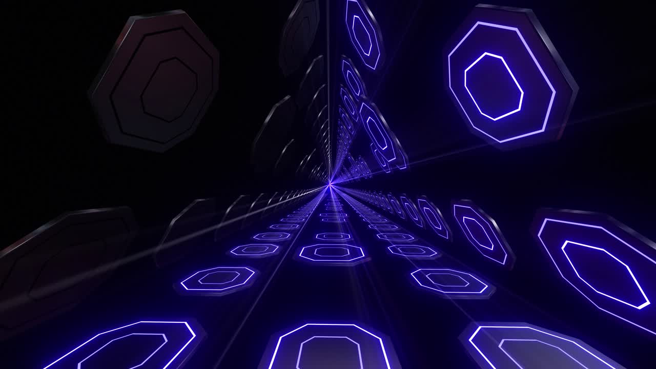 Neon Octagon Tunnel
