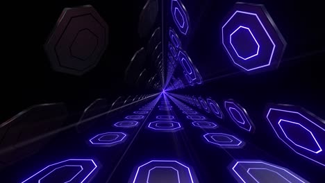neon octagon tunnel