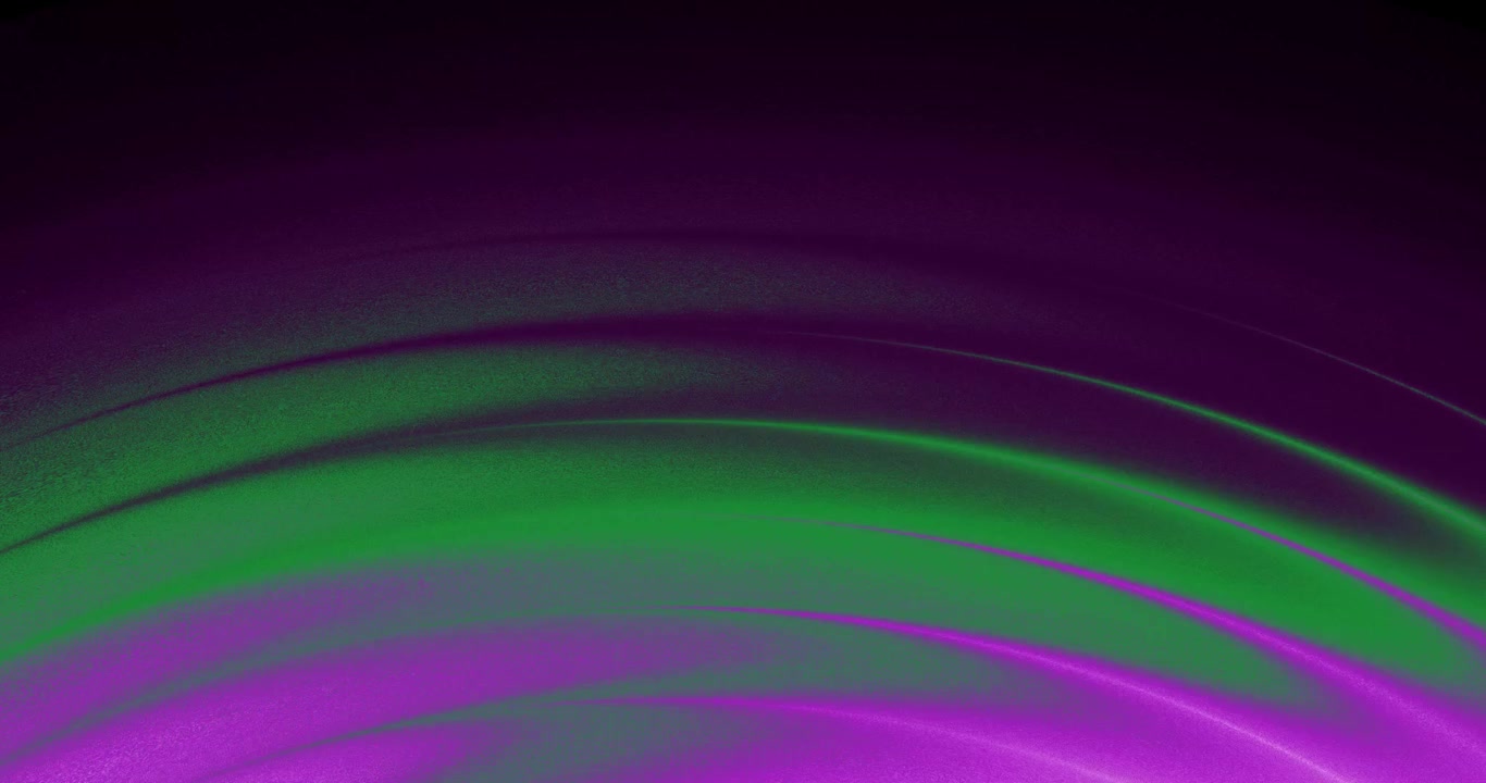 Abstract Background with Glowing Green and Purple Rippling Waves