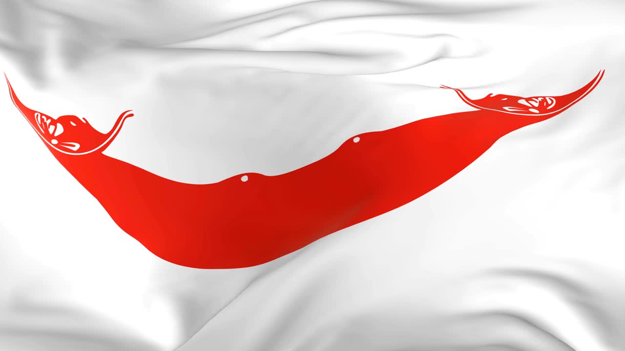 배경으로 루프 발을 흔들고 있는 부활절 섬 라파 누이