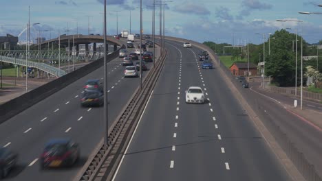 motorway traffic on north london dual carriageway