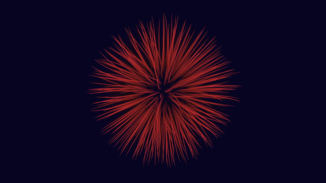 Vibrant bursts of red and orange light fill the night sky in a stunning firework explosion
