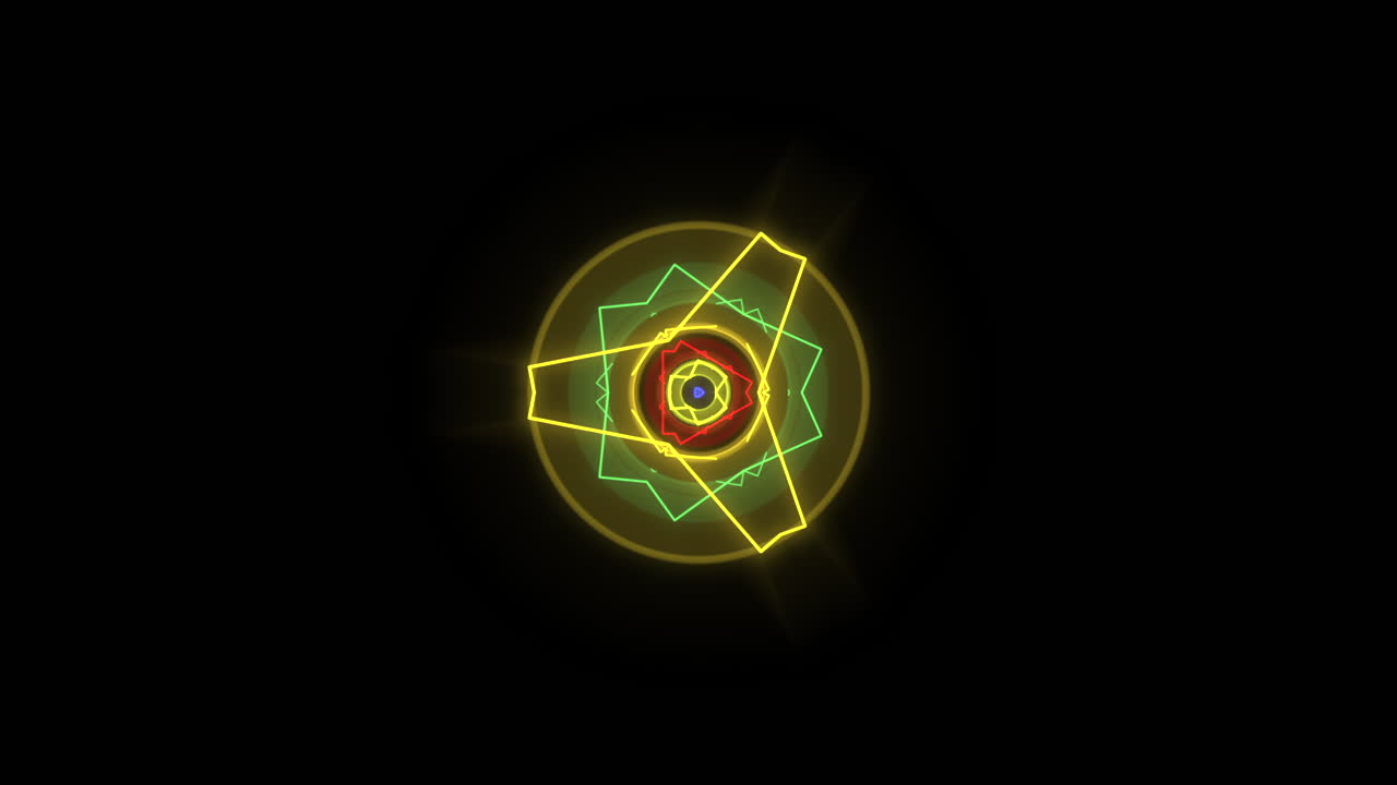 movimiento colorido neón forma geométrica en el espacio 18