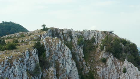 steep rocky cliffs of mucanj mountain, serbia