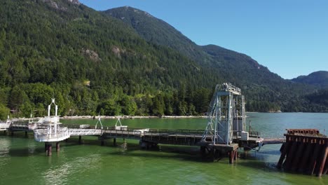 aerial view porteaux cove squamish, bc