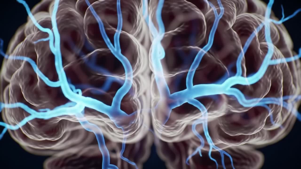 A Stunning Visual of the Brain: Exploring Neural Pathways Through Electrifying Imagery and Intricate Connections Representing Cognitive Functionality
