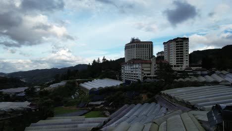 general landscape view of the brinchang district within the cameron highlands area of malaysia