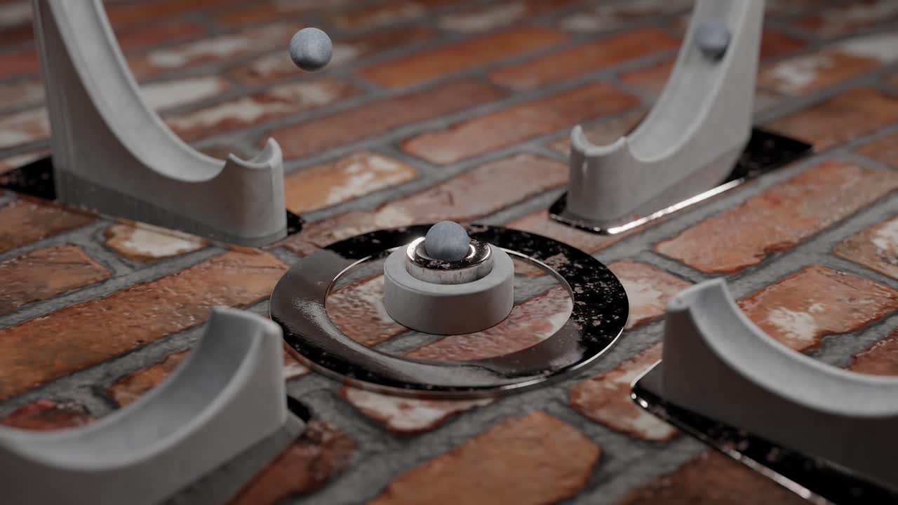 diseño geométrico abstracto en fondo de ladrillo