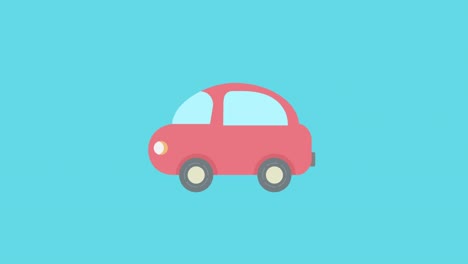 animación de un coche lindo corriendo