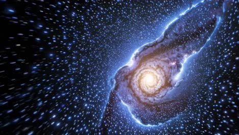 spiral galaxy in deep space