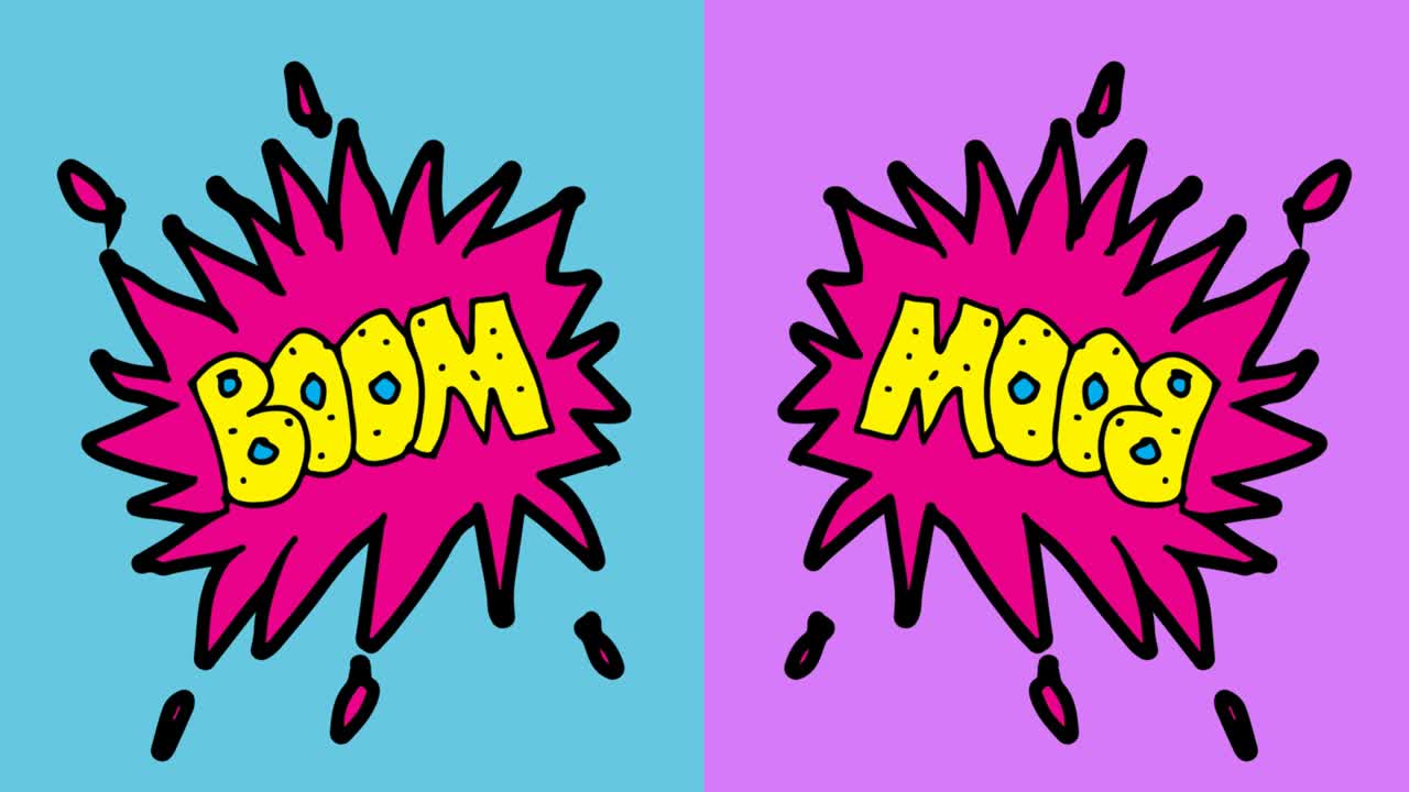 niños dibujando arte pop fondo sin costuras con el tema del boom de texto