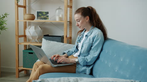Woman Excitedly Participating in a Video Call