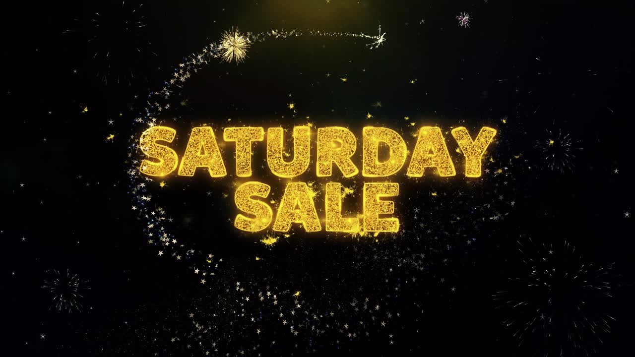 Saturday Sale Promotion with Fireworks