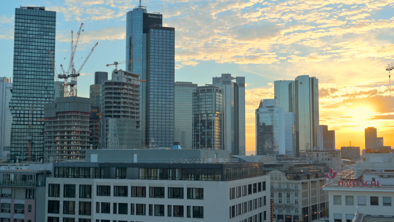 Frankfurt, Germany - November 13, 2022: View of the Four Frankfurt skyscraper project in the city