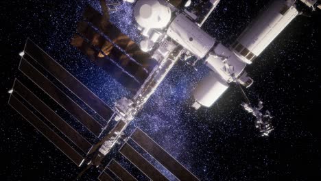 international space station in outer space