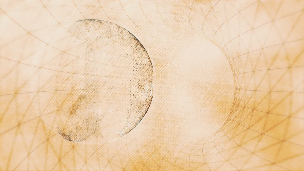 밝은 배경에서 원과 선의 기하학적 터널의 4k 비디오.