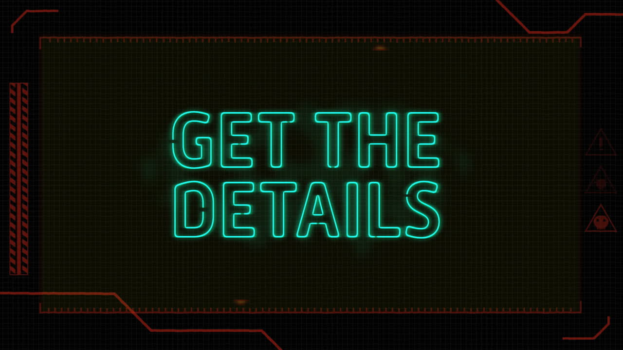 Animation of digital frame over get the details text