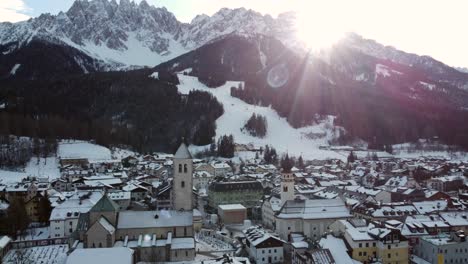 aerial view of the city of brixen, south tyrol, italy