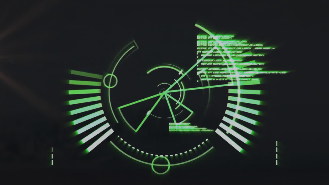 풍경에 대한 범위 스캐닝과 데이터 처리의 애니메이션