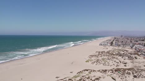 the beach at oxnard shores in ventura, california - beautiful drone footage of the california coast