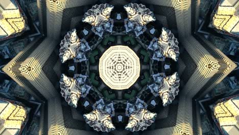 city new york kaleidoscope landscape mandala animation graphic party background led trance trippy