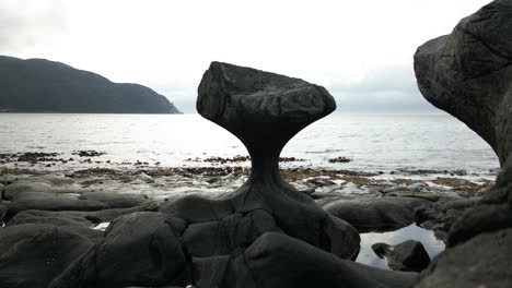 mushroom-shaped rock in norway