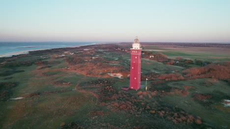 westhoofd lighthouse near ouddorp village on the island of goeree-overflakkee in netherlands