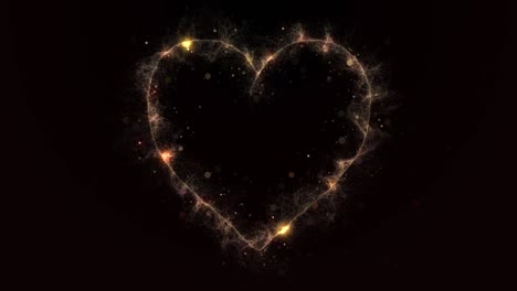 hermosa iluminación en forma de corazón animación de bucle