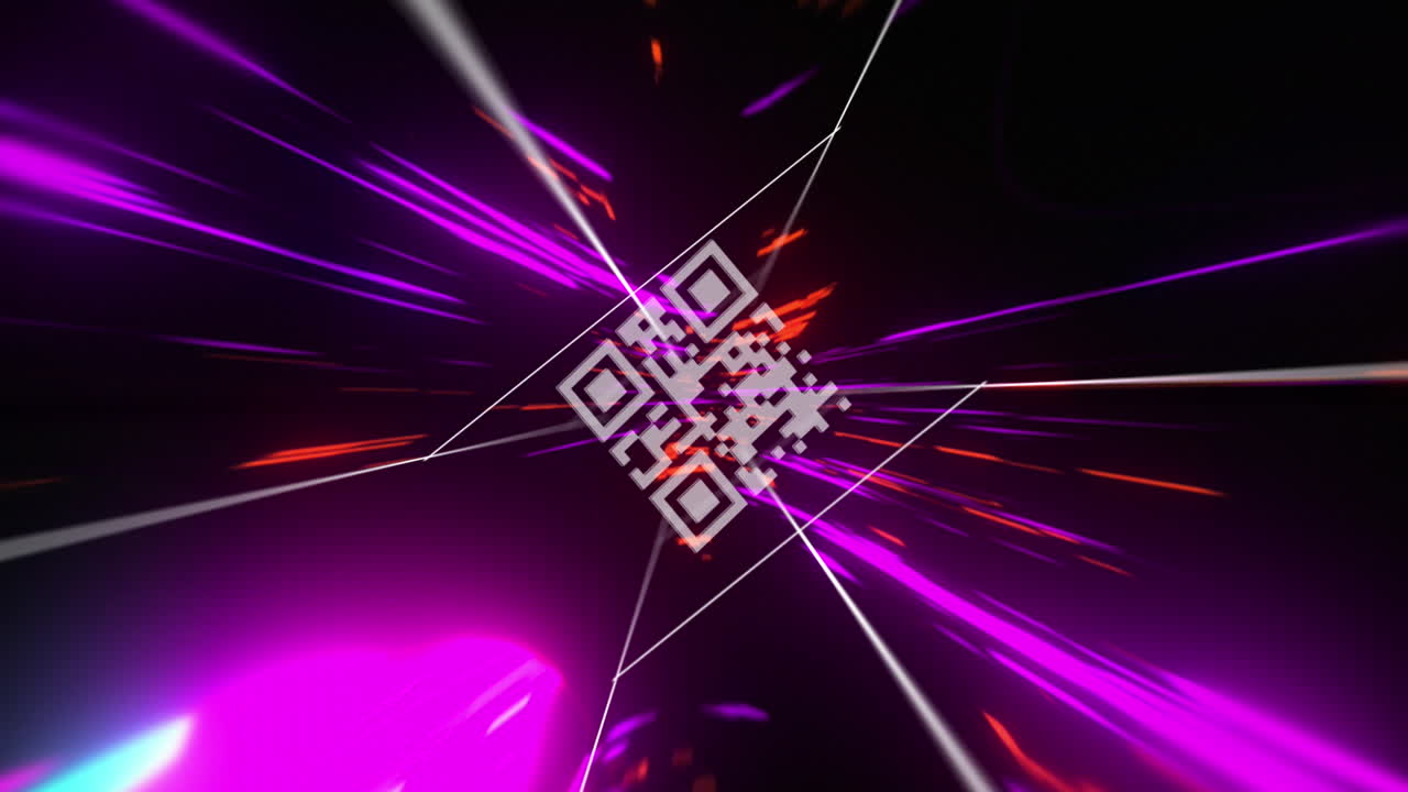 Animation of qr code and data processing