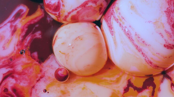 Abstract Liquid Art with Swirls of Color
