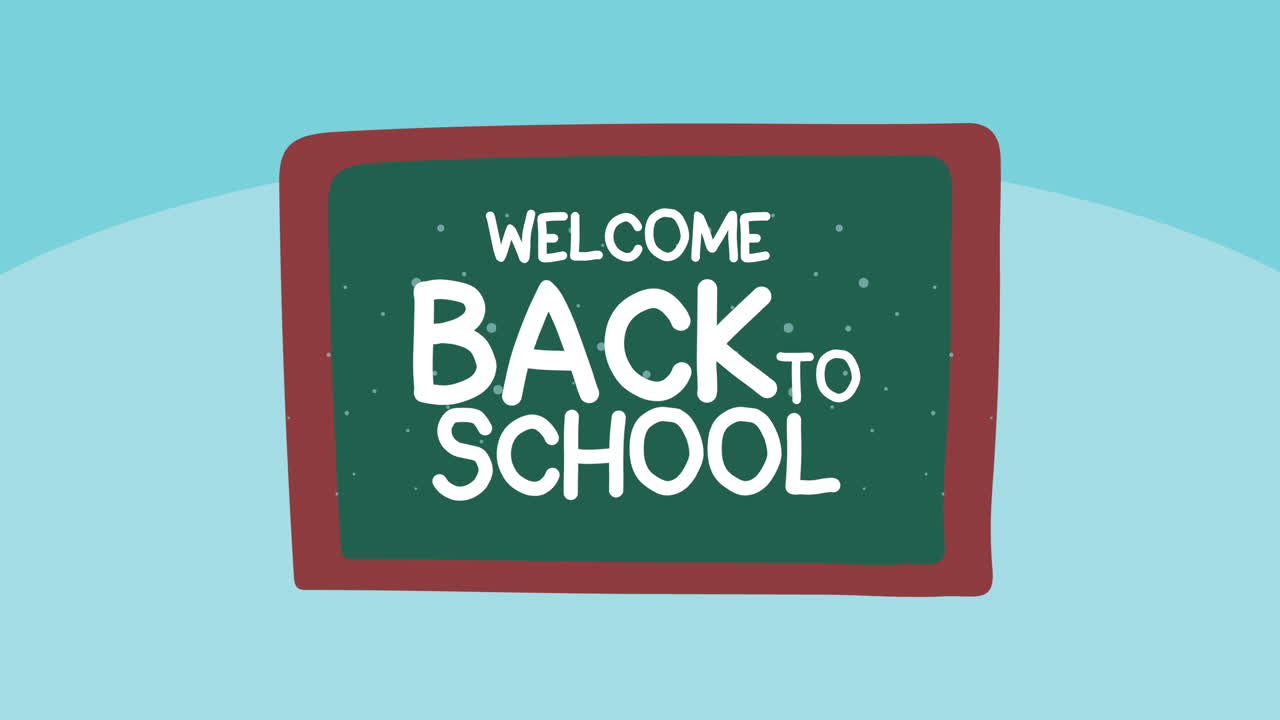 다시 학교에 오신 것을 환영합니다. - chalkboard graphics