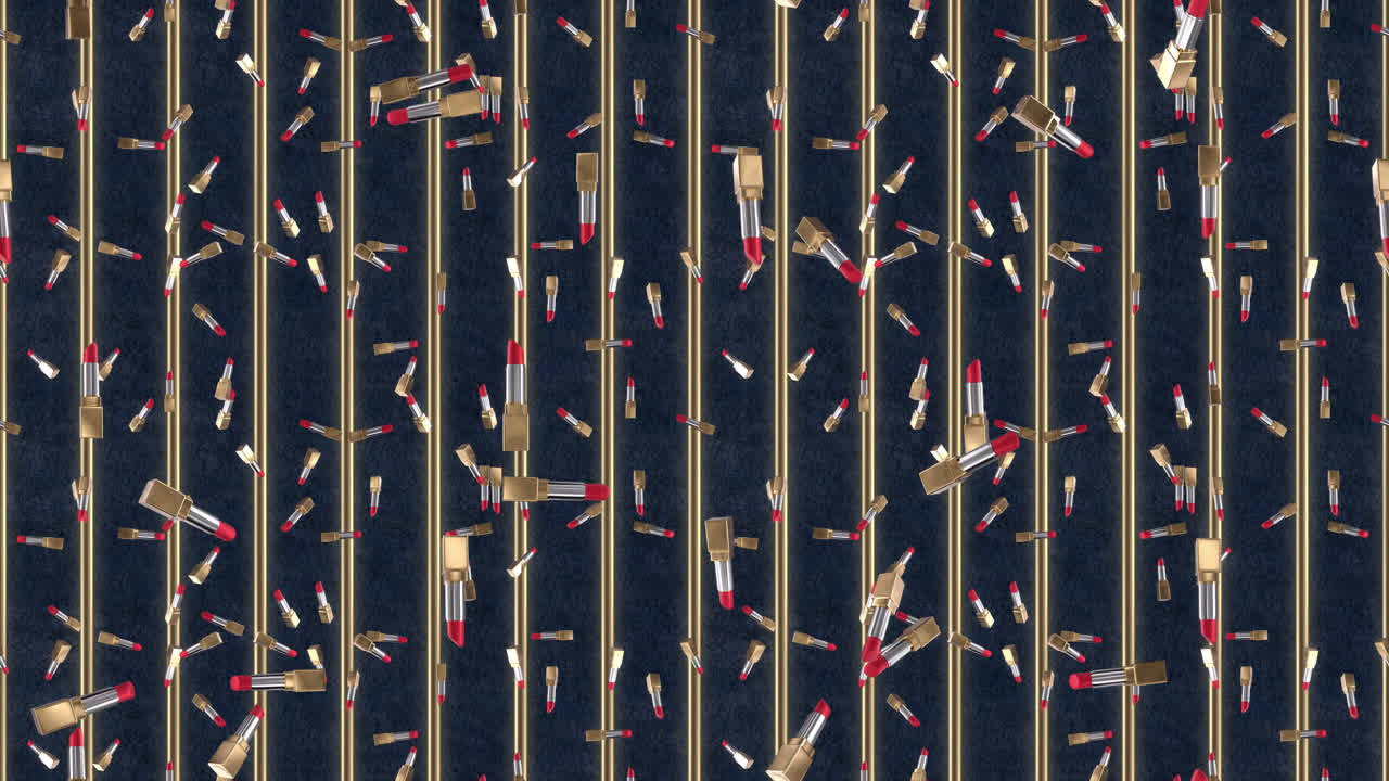 maquillaje cosmético lápiz labial bucle azulejos caída de fondo lujo